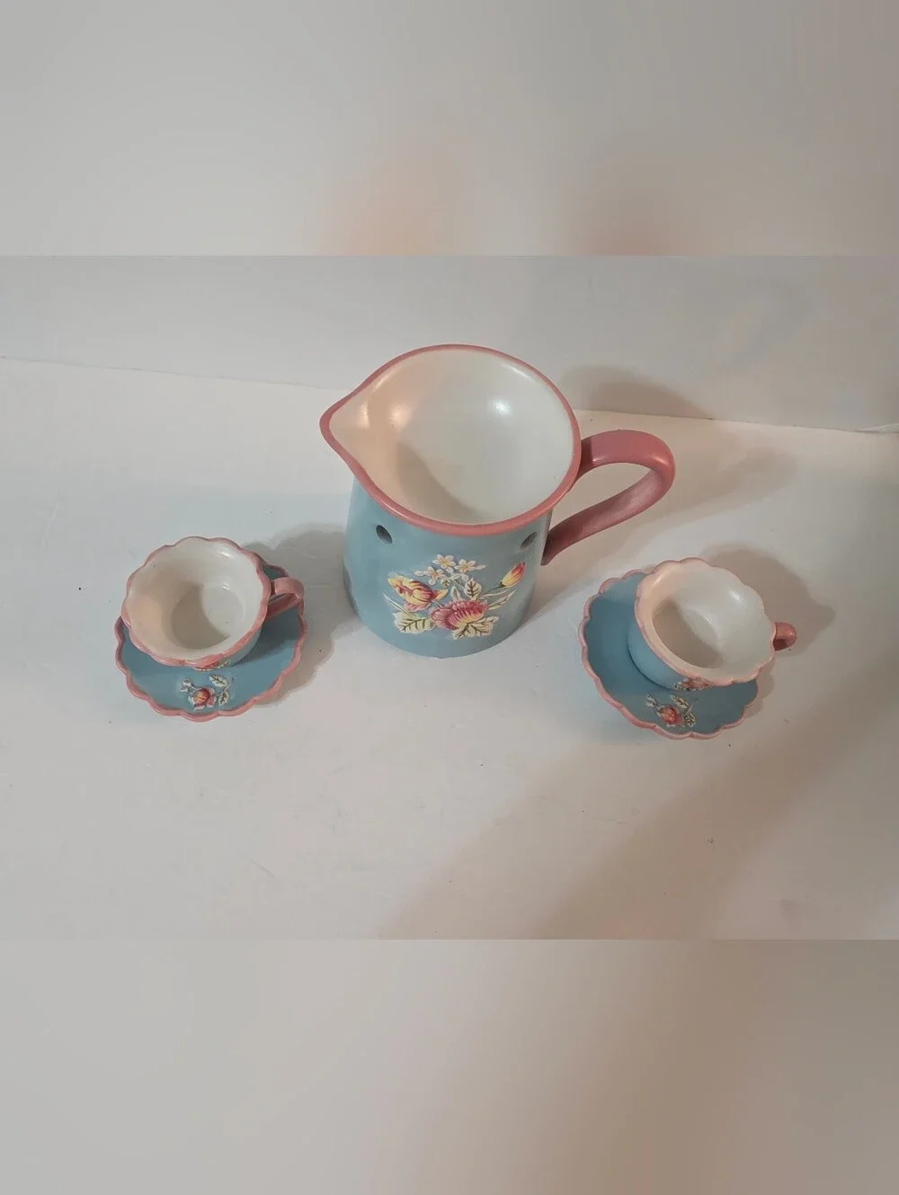 Yankee Candle Cottage Floral Wax Warmer Set 2003 Retired NWT